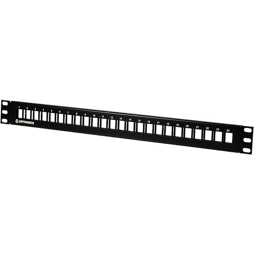 Legrand - Ortronics SPKFU24 | Copper Patch Panels, Flush, Black, 24 Port, 1 RU, Unloaded