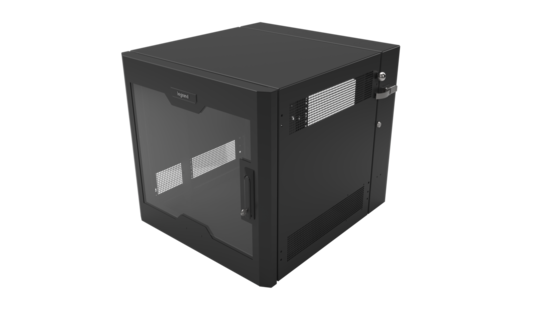 Legrand - Ortronics SWM12RUPL-26-26 | 12Ru Swing-Out Wall-Mount Cabinet With Plexiglass Door - Black