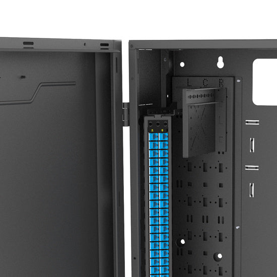 Legrand - Ortronics VWMZRU-B | VWM Series, Patch Panel Mounting Kit, Steel, Vertical Wall Mount, Black, 24 H x 2 W x 6 D in.