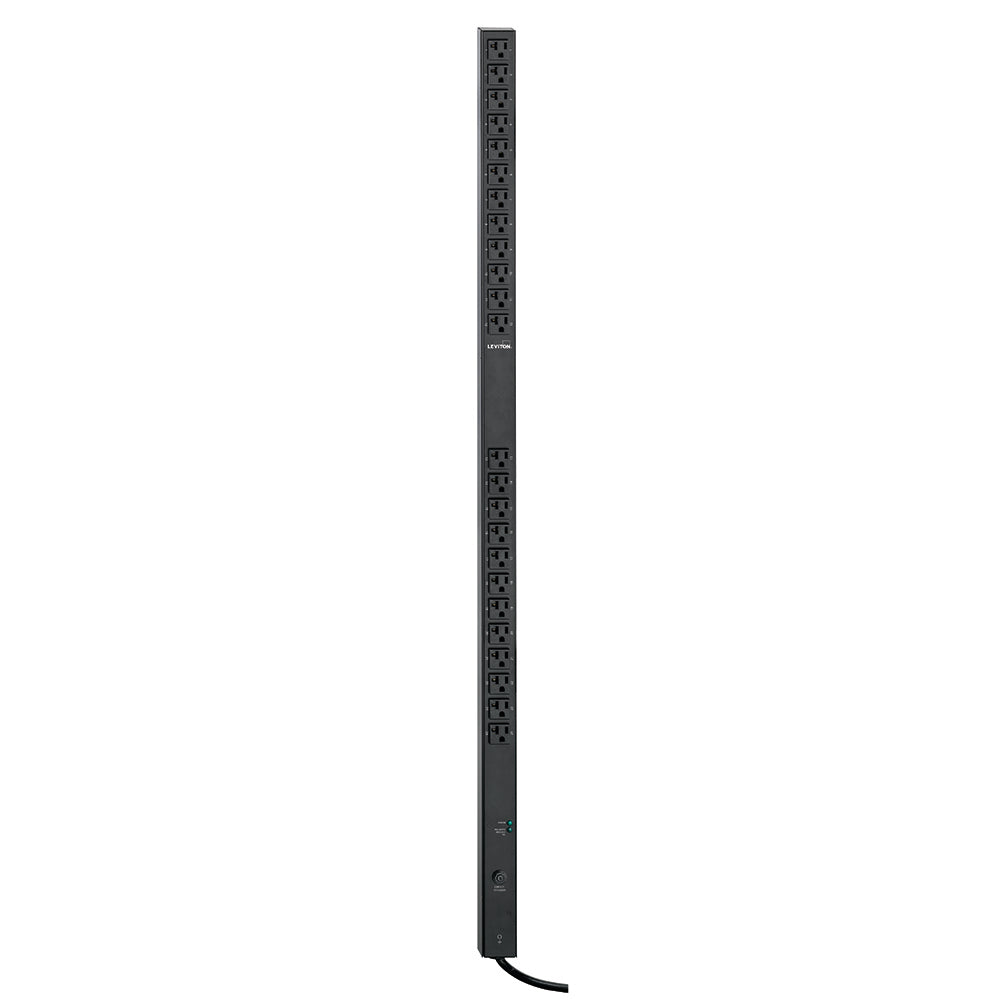 Leviton P1044-10L | Unmetered Vertical Power Distribution Unit 120V 20A, 24 Receptacle, L5-20P Plug Type