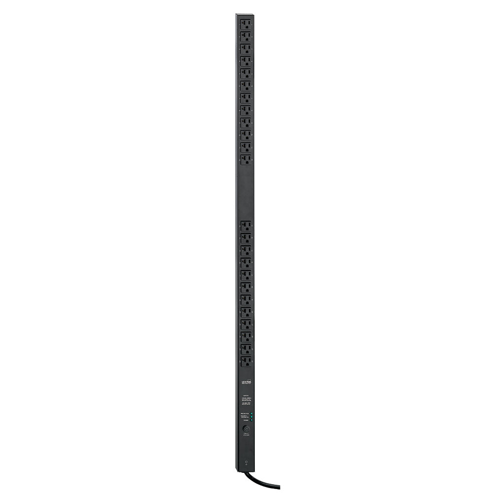 Leviton P1073-10S | Surge-Protected Vertical Power Distribution Unit 120V 20A, 24 Receptacle, 5-20P Plug Type