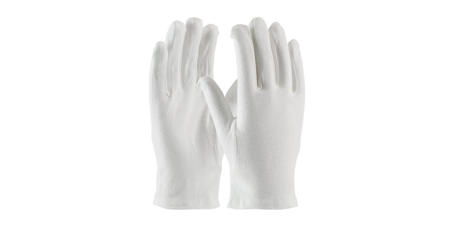 PIP 130-100WMNZ/S | Dress Gloves, Cotton, Open, White, Full, Unlined, Reusable, ANSI, Small