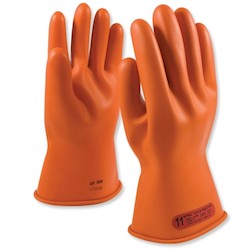 PIP 147-0-11/10 | NOVAX Class 0 Rubber Insulating Glove with Straight Cuff - 11", Orange, 10 Size