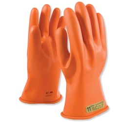 PIP 147-00-11/11 | NOVAX Class 00 Rubber Insulating Glove with Straight Cuff - 11", Orange, 11 Size