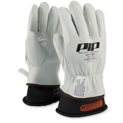 PIP 148-1000/8 | Top Grain Goatskin Leather Protector for Novax Gloves - Drivers Style, Natural, 8 Size