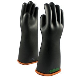 PIP 155-3-16/10 | NOVAX Class 3 Rubber Insulating Glove with Straight Cuff - 16", Black, 10 Size
