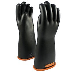PIP 155-4-16/10 | NOVAX Class 4 Rubber Insulating Glove with Straight Cuff - 16", Black, 10 Size