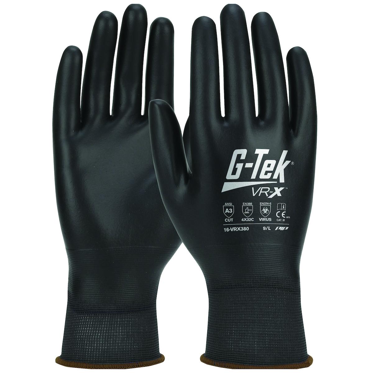 PIP 16-VRX380/XL | G-Tek VR-X PolyKor Blended Glove Full Hand Coating, ANSI A3 Cut-Resistance, Size X-Large