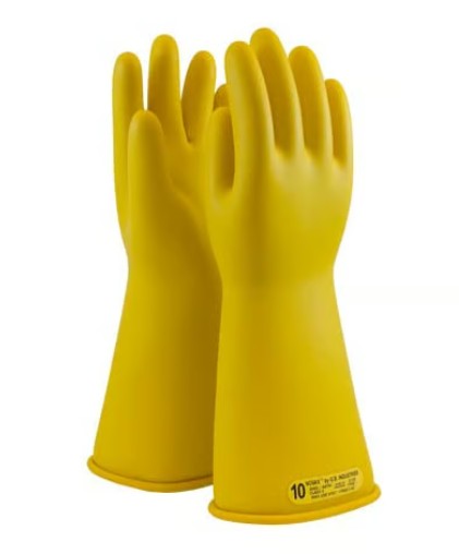 PIP 170-2-14/7 | Insulating Gloves, Size 7, Natural Rubber, Yellow, Straight Cuff, 14 in. L, 20kVAC
