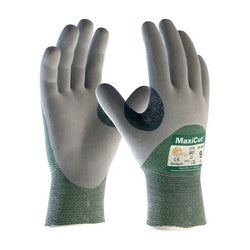 PIP 18-575/L | MaxiCut Seamless Knit Engineered Yarn Glove with Nitrile Coated MicroFoam Grip on Palm, Fingers & Knuckles, Green, Large