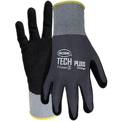 PIP 1UH7830M | G-Tek Seamless Knit Nylon/Spandex Glove with Premium Nitrile Coated MicroSurface Grip on Palm & Fingers - Touchscreen, Gray, Medium