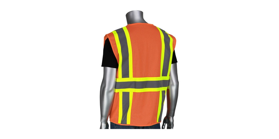 PIP 302-MVZT-OR/S | Mesh Vest, Hi-Vis Orange, Small, Polyester Mesh, Unisex