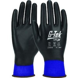 PIP 33-VRX180/L | G-Tek VR-X Seamless Knit Nylon Glove with Polyurethane Advanced Barrier Protection Coating on Full Hand, Black, Large