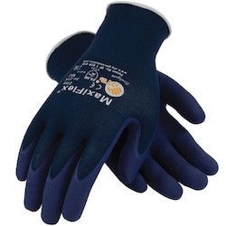 PIP 34-274/M | MaxiFlex Elite Ultra Lightweight Seamless Knit Nylon Glove with Nitrile Coated MicroFoam Grip - Touchscreen, Blue, Medium