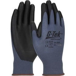 PIP 34-600/M | G-Tek NeoFoam Seamless Knit Nylon Glove with NeoFoam Coated Palm & Fingers - Light Duty, Blue, Medium
