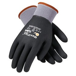 PIP 34-876/S | MaxiFlex Ultimate Seamless Knit Nylon/Elastane Glove with Nitrile Coated MicroFoam Grip on Full Hand, Gray, Small