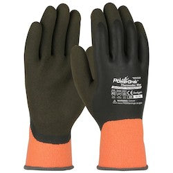 PIP 41-1329/L | PowerGrab Thermodex Hi-Vis Seamless Knit Glove with Latex MicroFinish Grip on Full Hand, Orange, Large