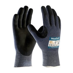 PIP 44-3745V/L | MaxiCut Ultra Seamless Knit Engineered Yarn Glove with Premium Nitrile Coated MicroFoam Grip - Vend-Ready, Blue, Large