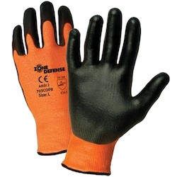 PIP 703COPB/M | G-Tek Zone Defense Blended Glove with Polyurethane Coated Palm & Fingers, 12/PK