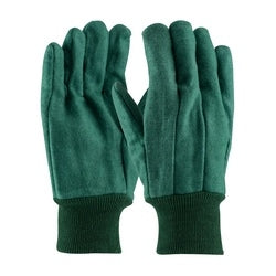 PIP 93-548 | Premium Grade Chore Glove with Double Layer Palm, Double Layer Back and Nap-Out Finish - Knit Wrist, Green