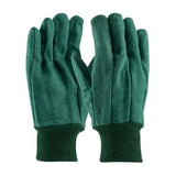 PIP 93-548 | Premium Grade Chore Glove with Double Layer Palm, Double Layer Back and Nap-Out Finish - Knit Wrist, Green