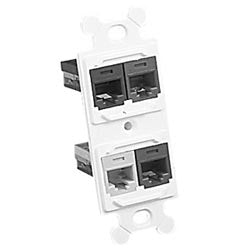 Panduit CF1064WHY | Frame, Type 106, 4 Port, White
