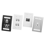 Panduit CFPE4IWY | Faceplate, 4 Port, Single Gang, Executive, Off White