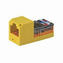 Panduit CJ588YLY | Mini-Com Module, Category 5e, UTP, 8-Position 8-Wire, Universal Wiring, Yellow, Leadframe Style