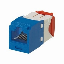 Panduit CJ5E88TGBU-24 | Mini-Com Utp Rj45 Cat 5E Tg Jack Module, Blue, 24 Pack