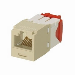 Panduit CJ5E88TGEI | Mini-Com Module, Category 5e, UTP, 8-Position 8-Wire, Universal Wiring, Electric Ivory, TG Style