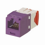 Panduit CJ5E88TGVL-24 | Mini-Com UTP RJ45 Cat 5e TG Jack Module, Violet, 24 Pack