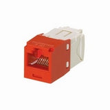 Panduit CJ688TGRD | Mini-Com Module, Category 6, UTP, 8-Position 8-Wire, Universal Wiring, Red, TG Style