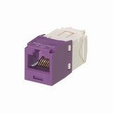 Panduit CJ688TGVL | Mini-Com Module, Category 6, UTP, 8-Position 8-Wire, Universal Wiring, Violet, TG Style
