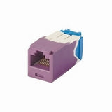 Panduit CJ6X88TGVL | Mini-Com Module, Category 6A, UTP, 8-Position 8-Wire, Universal Wiring, Violet, TG Style