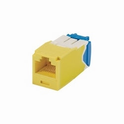 Panduit CJ6X88TGYL | Mini-Com Module, Category 6A, UTP, 8-Position 8-Wire, Universal Wiring, Yellow, TG Style