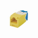 Panduit CJ6X88TGYL | Mini-Com Module, Category 6A, UTP, 8-Position 8-Wire, Universal Wiring, Yellow, TG Style