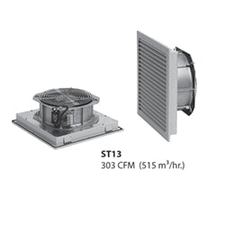 Hoffman ST1316414 | IP54 Thin 13" Filter Fan, 115V, RAL 7035