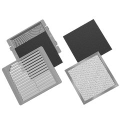 Hoffman SG0400404 IP 54 4" Exhaust Grille Kit 7035, Size/Dims: 4.13x4.13x0.47
