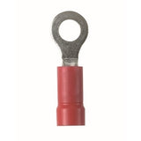 Panduit PV18-56R-MY | Pan-Term PV18-56R-MY Ring Terminal, Red, Vinyl, 16-22 AWG, 5/16" Stud, PK1000