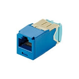 Panduit CJT6X88TGBU | Mini-Com UTP RJ45 Cat 6A 28/30 AWG TG Jack Module, Blue