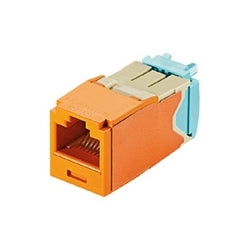 Panduit CJT6X88TGOR | Mini-Com UTP RJ45 Cat 6A 28/30 AWG TG Jack Module, Orange