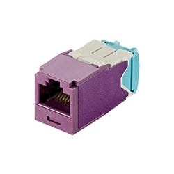 Panduit CJT6X88TGVL | Mini-Com UTP RJ45 Cat 6A 28/30 AWG TG Jack Module, Violet