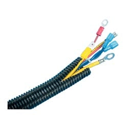 Panduit CLT35F-C20 Corrugated Loom Tubing Slit, Polyethylene, 0.35"; (8.9mm) X 100’; (30.5m), Black