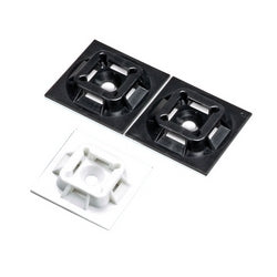 Panduit ABMS-A-D | ABMS-A-D Cable Tie Mount, Natural, PA 6.6, Rubber Adh., 1.13x1.13", PK500