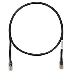 Panduit UTPCH5BLY | Copper Patch Cord, STP, Category 5e, Black Boots, Pan-Plug Modular Plugs, T568A Wiring, Black Jacket, 5 Feet