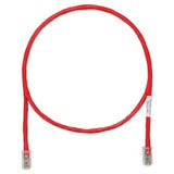 Panduit UTPCH2RDY | Copper Patch Cord, STP, Category 5e, Black Boots, Pan-Plug Modular Plugs, T568A Wiring, Red Jacket, 2 Feet