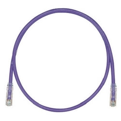 Panduit UTPSP6VLY | Copper Patch Cord, STP, Category 6, Black Boots, Pan-Plug Modular Plugs, T568B Wiring, Violet Jacket, 6 Feet
