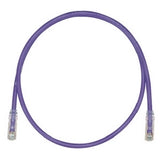 Panduit UTPSP6VLY | Copper Patch Cord, STP, Category 6, Black Boots, Pan-Plug Modular Plugs, T568B Wiring, Violet Jacket, 6 Feet