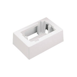 Panduit JB1IW-A | Raceway Outlet Box, 1-Piece, 1-Gang, Junction Box, Low Voltage, 5.09"; Length x 3.34"; Width x 0.75"; Height, ABS Plastic, White, For LD Profile Raceway