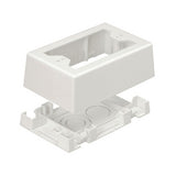 Panduit JBX3510IW-A | Single Gang Low Voltage Outlet Box With Adhesive for Screw-on Faceplates, Off White